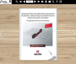 Denia Solutions Halfen VGTU Leidiniai MONOLITINIO GELZBETONIO BALKONO PLOKSCIU ARMAVIMAS ELEMENTAIS SU IZOLIUOJANCIU INTARPU