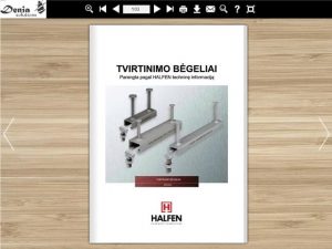 HALFEN tvirtinimo begeliai Mokomoji knyga Denia Solutions VGTU