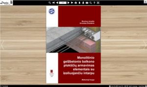 VGTU mokomoji knyga "Monolitinio gelžbetonio balkono plokščių armavimas elementais su izoliuojančiu intarpu". Denia Solutions_